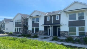 Long Lake townhome for rent front entryway